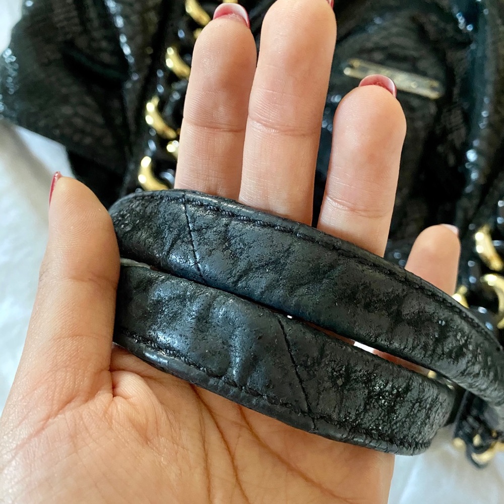 Michael Kors Patent Leather Python Shoulder Bag - image 7